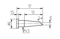 Паяльная насадка Магистр МW12-DВ-11-45, 0.8mm