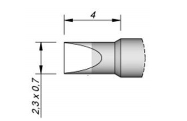 Наконечник клиновидный AiXun C210-007 2,3 х 0,7 мм