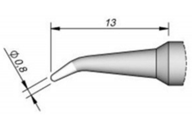 Наконечник конический AiXun C245-935 0,8 мм (изогнутый)