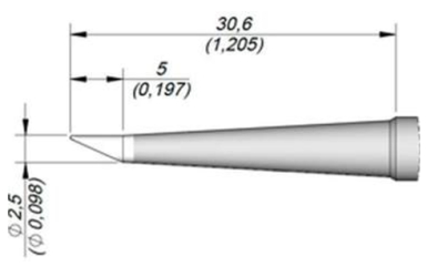 Наконечник скошенный AiXun C245-795 2,5 мм