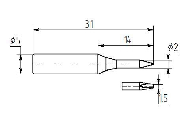 Паяльная насадка Магистр MG14-DА-01 1.5mm