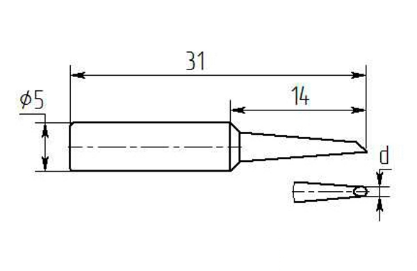 Паяльная насадка Магистр МG14-DВ-11, 0.8mm